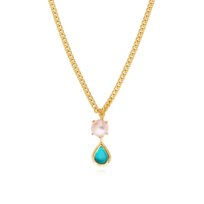 Best Byzantium teardrop pendant necklace – blue Sautoirs & Colliers Longs|Pendentifs Et Médailles