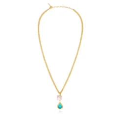 Best Byzantium teardrop pendant necklace – blue Sautoirs & Colliers Longs|Pendentifs Et Médailles