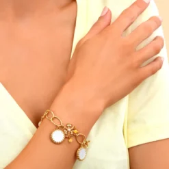 Sale Capraia charm chain bracelet - white Breloques