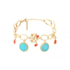 Discount Capraia charm chain bracelet - turquoise Breloques