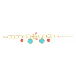Discount Capraia charm chain bracelet - turquoise Breloques