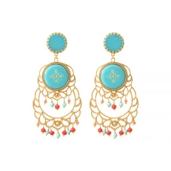 Capraia clip-on earrings - turquoise Clips