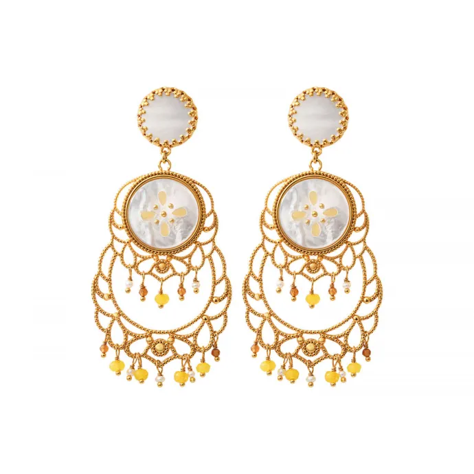 New Capraia clip-on earrings - white Clips