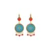 Capraia delicate sleeper earrings - turquoise Dormeuses