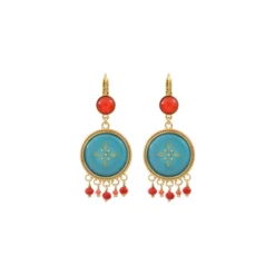 Capraia delicate sleeper earrings - turquoise Dormeuses