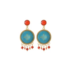 Best Capraia fine stud earrings - turquoise Percées / Tiges