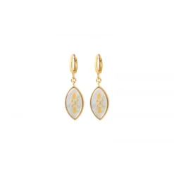 Clearance Capraia hoop earrings - white Créoles