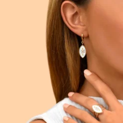 Clearance Capraia hoop earrings - white Créoles