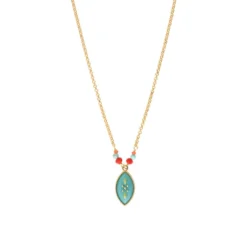 Outlet Capraia mid-length necklace - turquoise Colliers Mi-longs