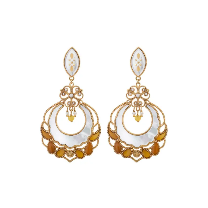 Hot Capraia pierced stud earrings - white Percées / Tiges