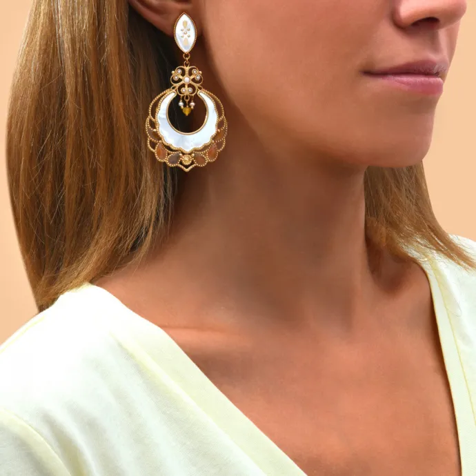 Hot Capraia pierced stud earrings - white Percées / Tiges