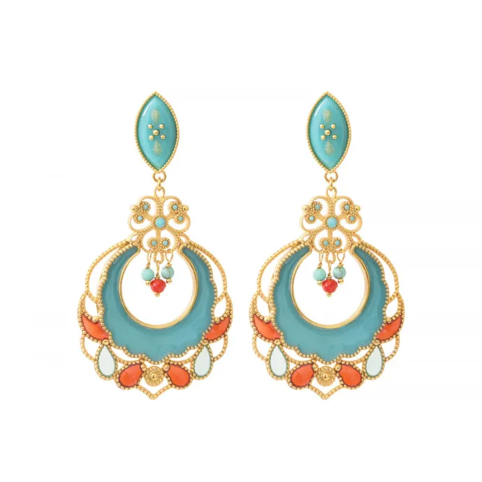 Hot Capraia pierced stud earrings - turquoise Percées / Tiges