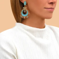 Hot Capraia pierced stud earrings - turquoise Percées / Tiges