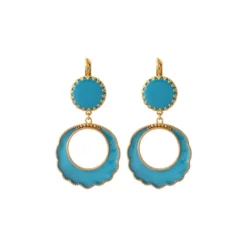Sale Capraia sleeper earrings - turquoise Dormeuses