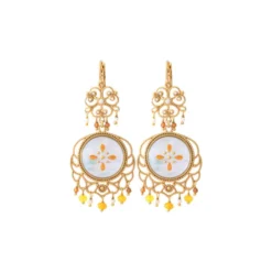 Clearance Capraia sleeper earrings - white Dormeuses