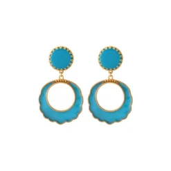 Online Capraia thin clip-on earrings - turquoise Clips