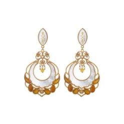 New Capraia thin clip-on earrings - white Clips