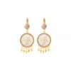 Best Capraia thin sleeper earrings - white Dormeuses
