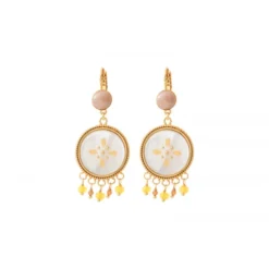 Best Capraia thin sleeper earrings - white Dormeuses
