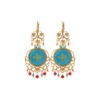 Online Capraia wide sleeper earrings - turquoise Dormeuses