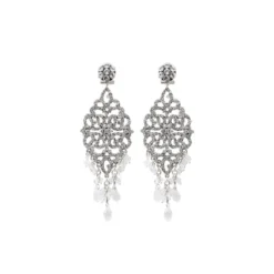 Discount Chiara baroque stud earrings - silver Percées / Tiges