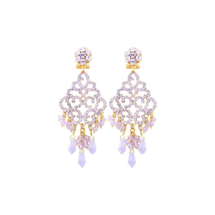 Clearance Chiara fine stud earrings for pierced ears - violet Percées / Tiges