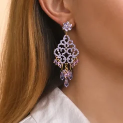 Clearance Chiara fine stud earrings for pierced ears - violet Percées / Tiges