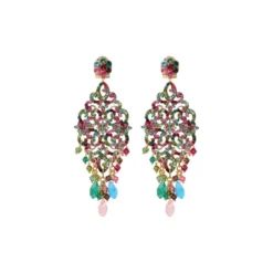 Online Chiara flower stud earrings - multicoloured Percées / Tiges