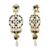 Outlet Chiara graphic pierced stud earrings - black and white Percées / Tiges