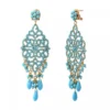Online Chiara graphic pierced stud earrings - turquoise Percées / Tiges