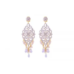 Hot Chiara long stud earrings for pierced ears - violet Percées / Tiges