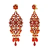 Outlet Chiara pierced stud drop earrings - red Percées / Tiges|Longues / Pendantes