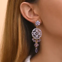 New Chiara pierced stud earrings - violet Percées / Tiges