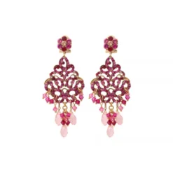Outlet Chiara pierced stud earrings - fuchsia pink Percées / Tiges