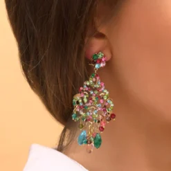 Outlet Chiara pierced stud earrings - multicoloured Percées / Tiges