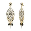 Clearance Chiara pierced stud earrings - black and white Percées / Tiges