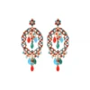 Sale Chiara pierced stud earrings - red and turquoise Percées / Tiges