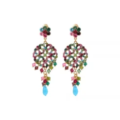 Online Chiara round stud earrings - multicoloured Percées / Tiges