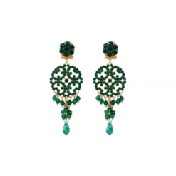 Sale Chiara thin stud earrings - green Percées / Tiges