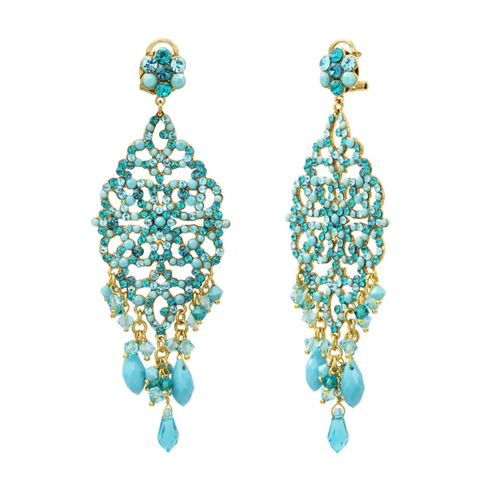 Sale Chiara waterfall stud earrings - turquoise Percées / Tiges