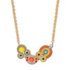 New Circus Adjustable Short Chain Necklace - Green Colliers Courts & Ras Du Cou