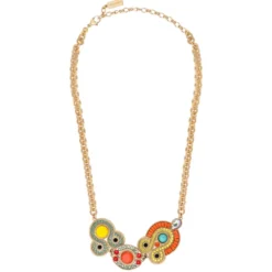 New Circus Adjustable Short Chain Necklace - Green Colliers Courts & Ras Du Cou