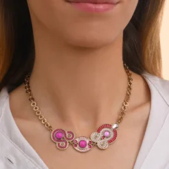 Sale Circus Adjustable Short Chain Necklace - Fuchsia Pink Colliers Courts & Ras Du Cou