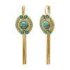 Outlet Circus chain sleeper earrings - turquoise Dormeuses