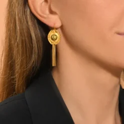 Discount Circus chain sleeper earrings - gold Dormeuses