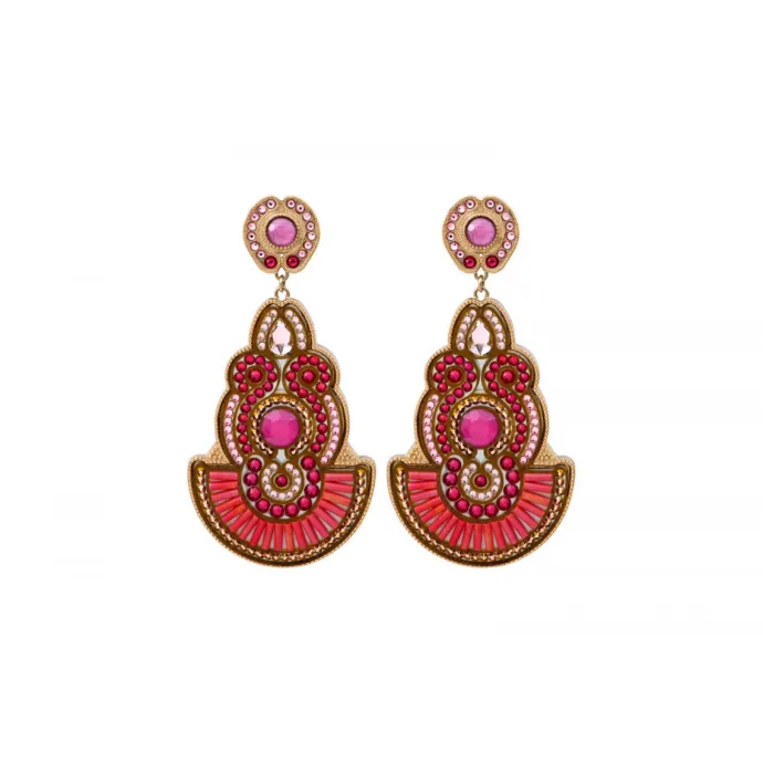 Clearance Circus clip-on earrings - fuchsia pink Clips