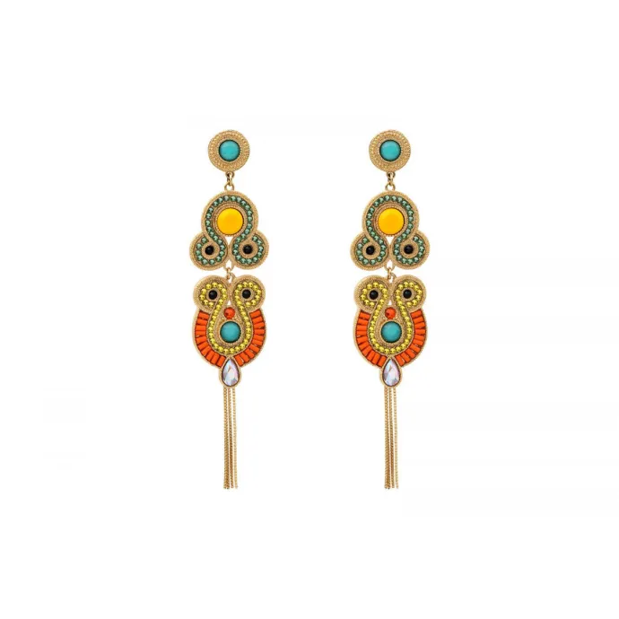 Hot Circus long pierced stud earrings - green Percées / Tiges