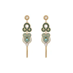 New Circus long pierced stud earrings - blue Percées / Tiges