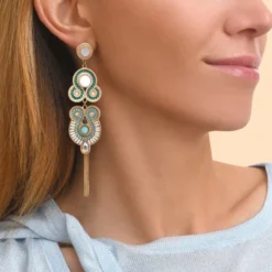 New Circus long pierced stud earrings - blue Percées / Tiges