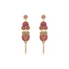 Hot Circus long stud pierced earrings - fuchsia pink Percées / Tiges